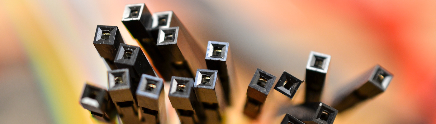 Close up of a number of electrical wire connectors