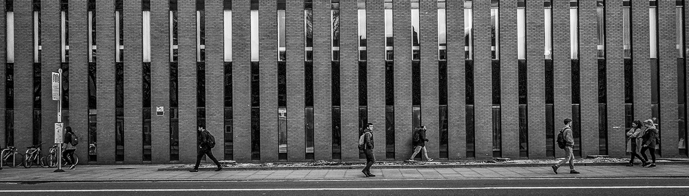 black and white image of Kilburn Building from the street