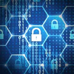 padlocks over binary numbers to represent digital security